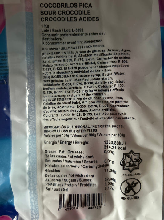 🐊 Crocodiles Sucrés Dulceplus - 100g