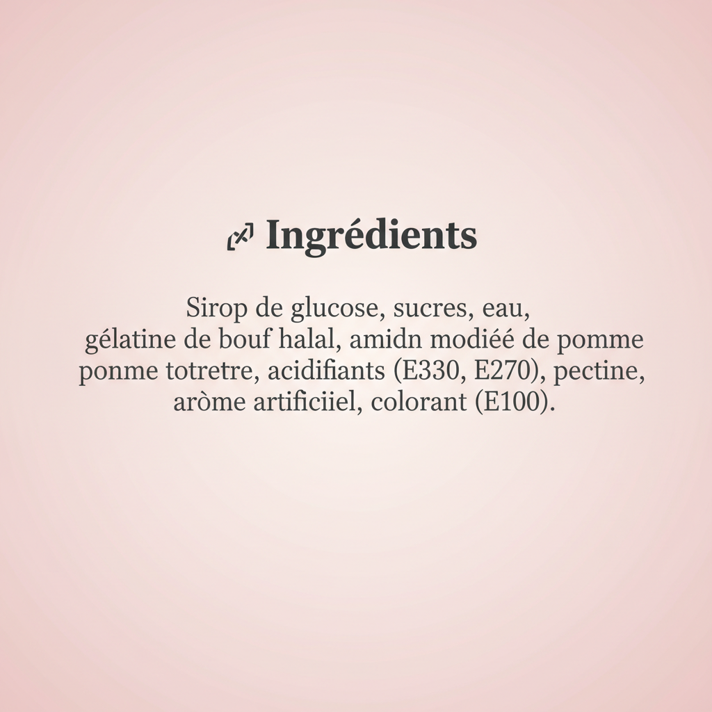 Citron Acidulé - Ingrédients