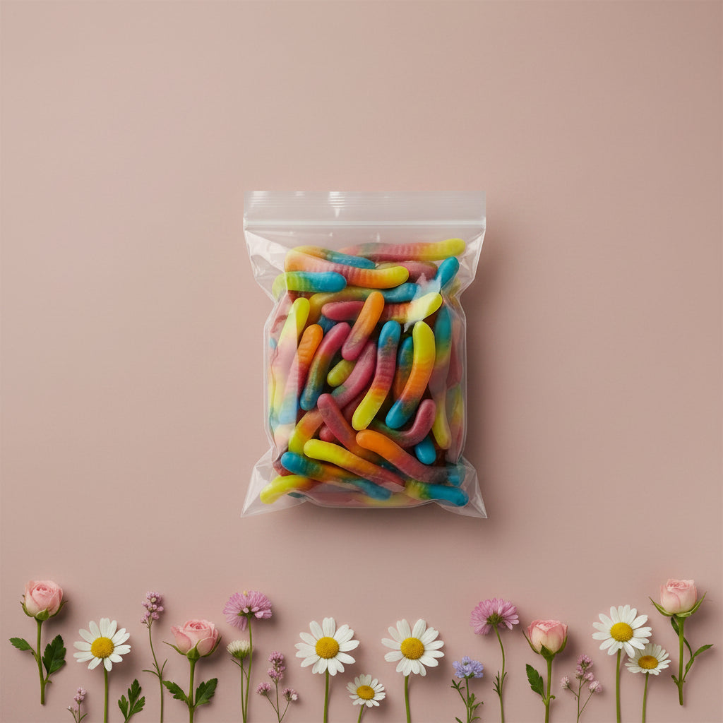 Vers Lisses Gélifiés Fruités Halal – Bonbons Moelleux – Damel – 100g