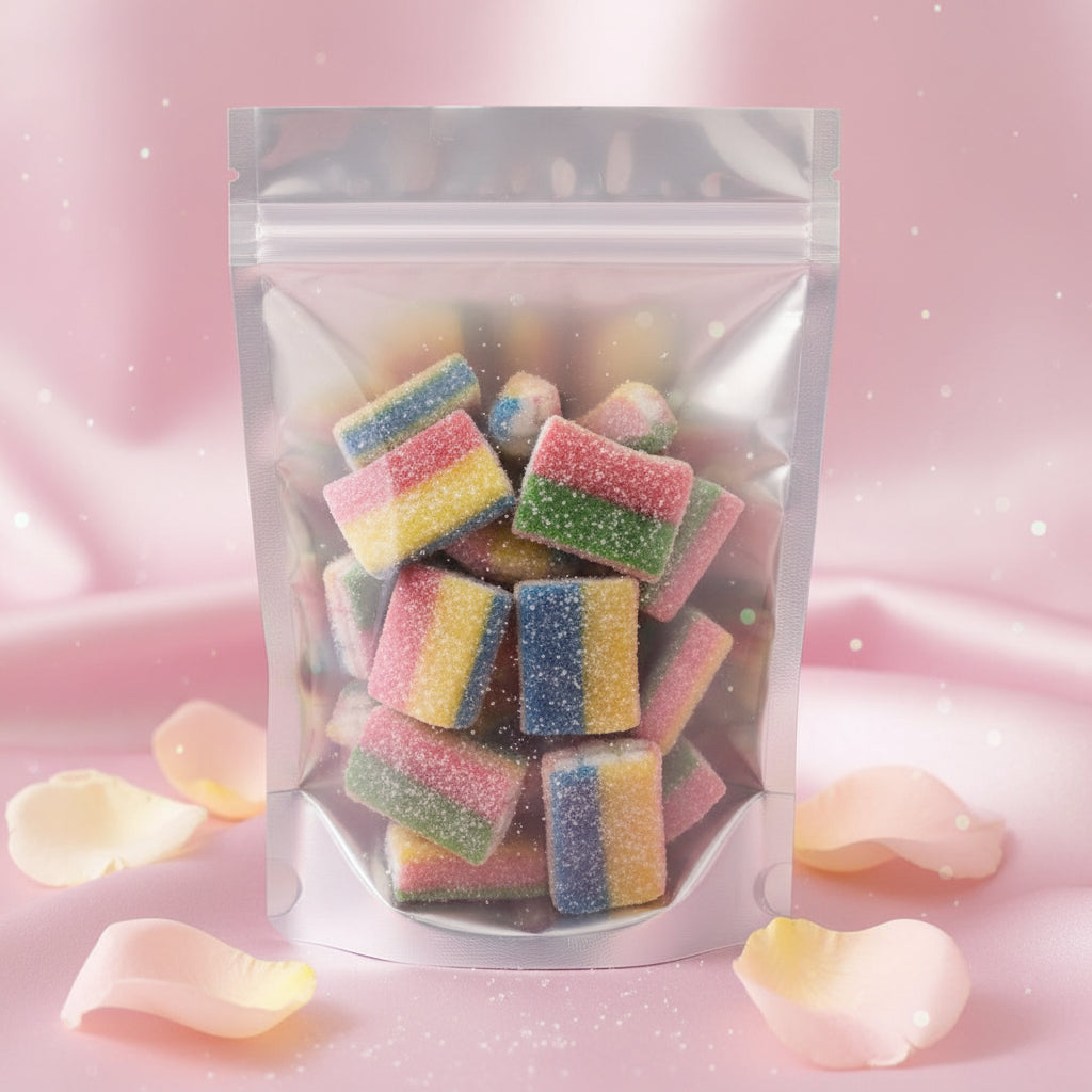 Briques Acidulées 6 Couleurs Halal – Bonbons Gélifiés – 100g