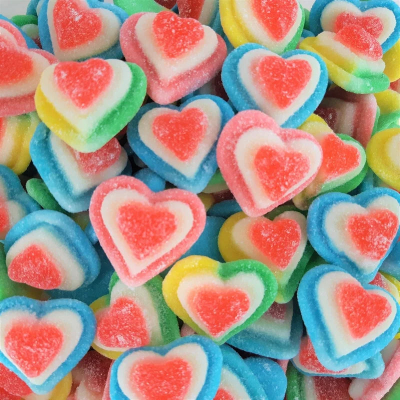 Cœurs 3D Gélifiés – Bonbons Gélifiés Halal – Dulceplus – 100g