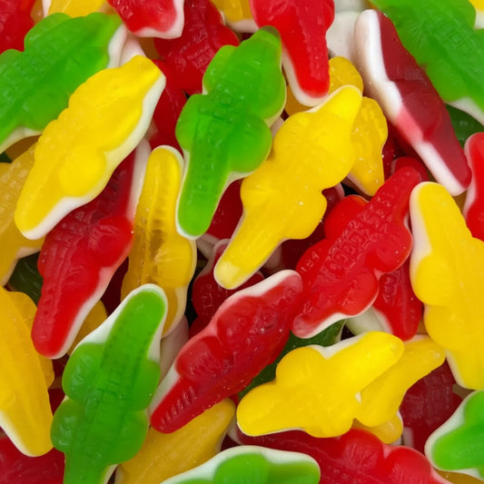 Crocodiles Lisses Saveur Fruité – Bonbons Gélifiés Halal – Dulceplus – 100g