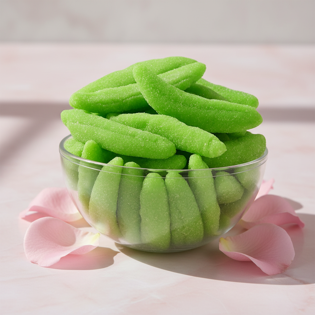Bananes Vertes Sucrées – Bonbons Gélifiés Halal – Dulceplus – 100g