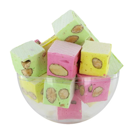Nougats aux amandes cubes tendres assortis x5