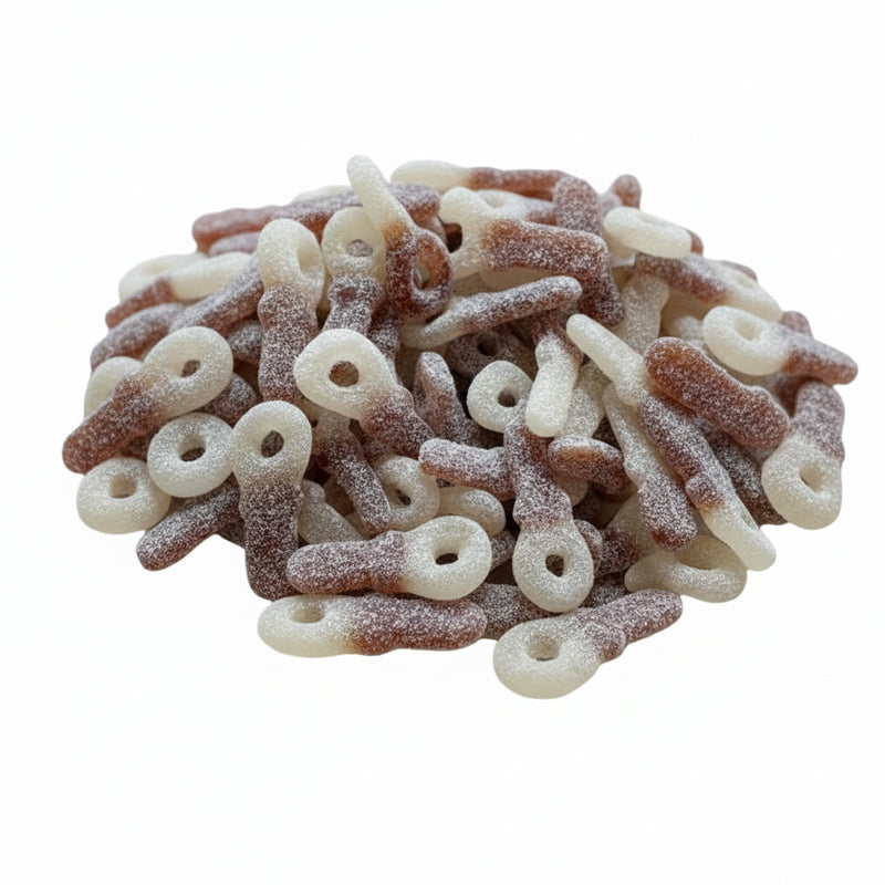 Tétines Acidulées Saveur Cola – Bonbons Gélifiés Halal – Frizia – 100g