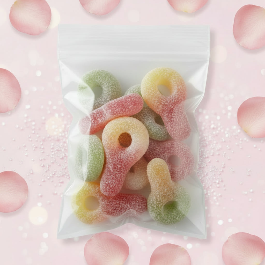 Tétines Acidulées Fruitées – Bonbons Gélifiés Halal – Frisia – 100g