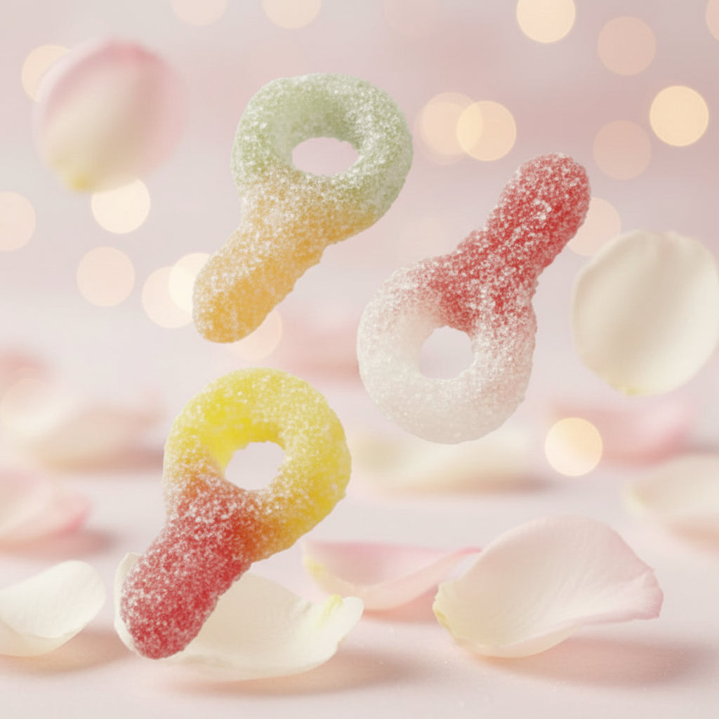 Tétines Acidulées Fruitées – Bonbons Gélifiés Halal – Frisia – 100g