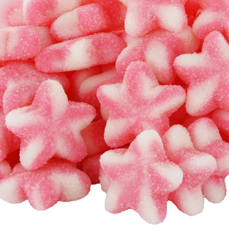 Étoiles Twist Fraise – Bonbons Gélifiés Halal – Dulceplus – 100g