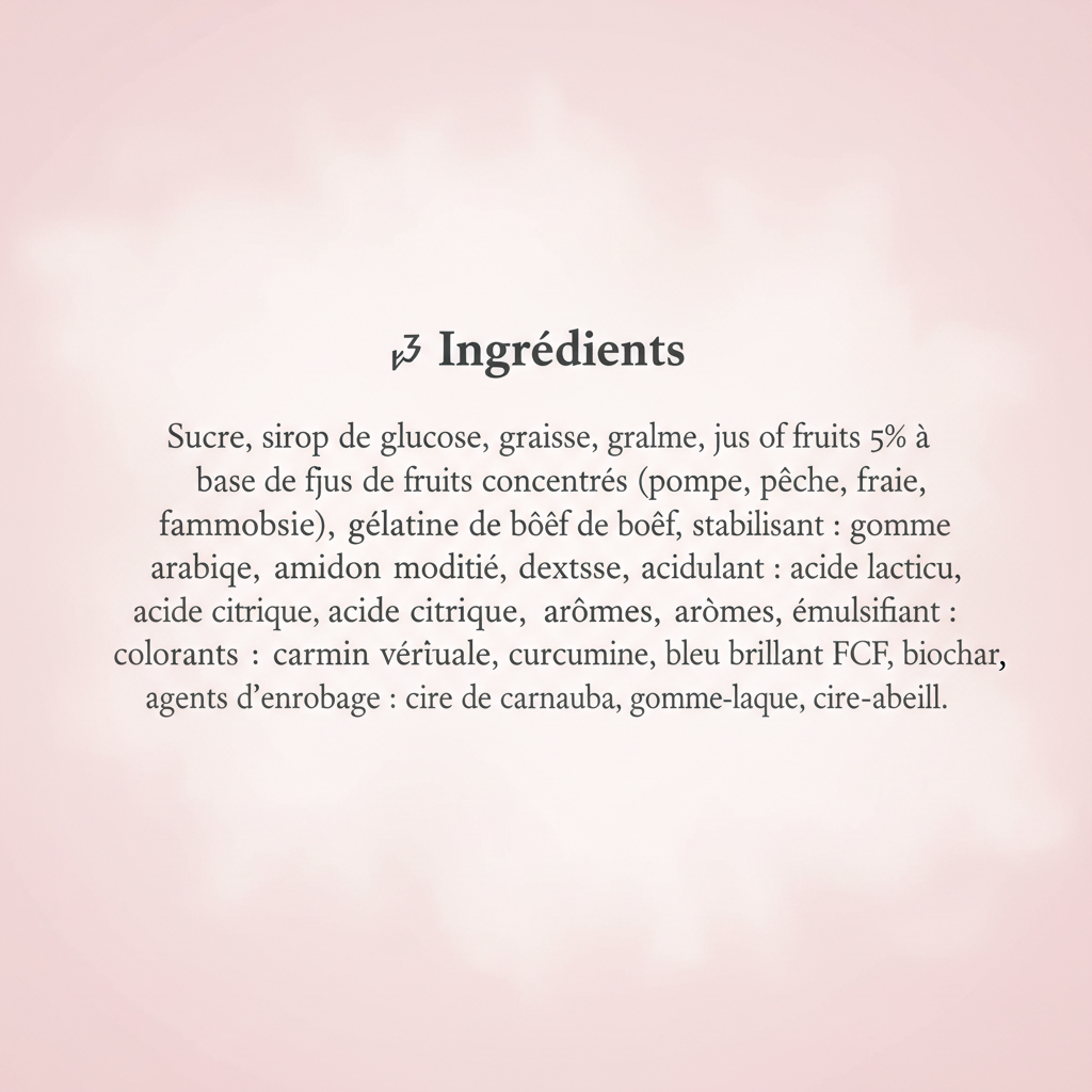 Hitshies Fruits Rouges - Ingrédients