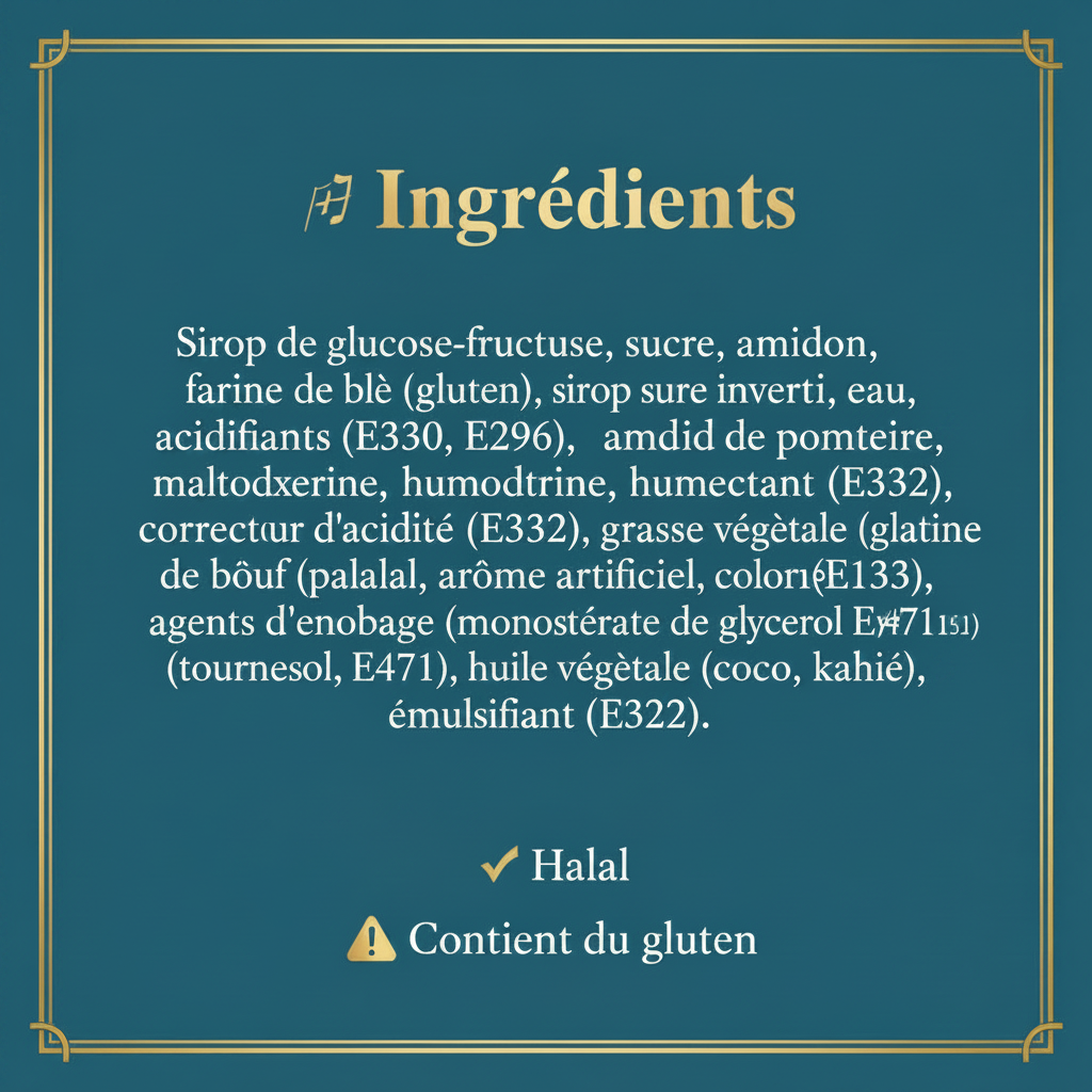 Ingrédients Brique Framboise