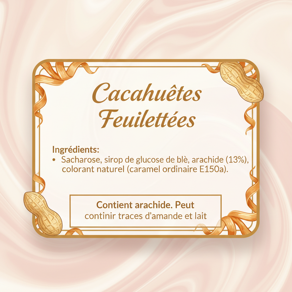 Ingrédients Cacahuètes Feuilletées