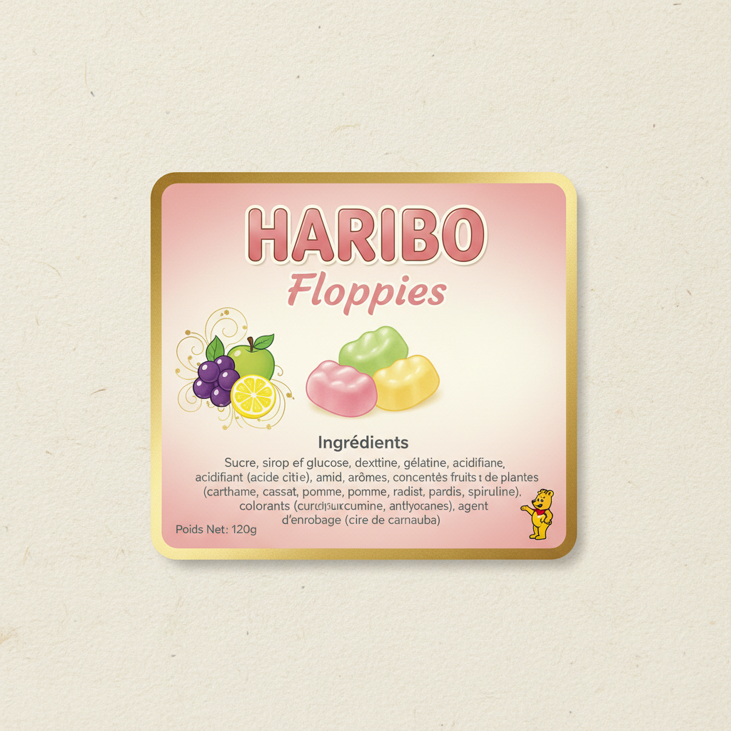 Ingrédients Floppies Haribo